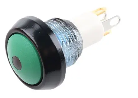 Produktfoto 1 von ITW 59 Miniaturdruckschalter Rot Beleuchtet Tastend Panel Ø 13.6 mm, SPST / 400mA 50 V dc 125 V ac, IP67