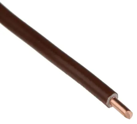 Produktfoto 1 von RS PRO H07V-U Schaltdraht 100 m Braun Ø 3.9 mm 1 Litzen Polyvinylchlorid