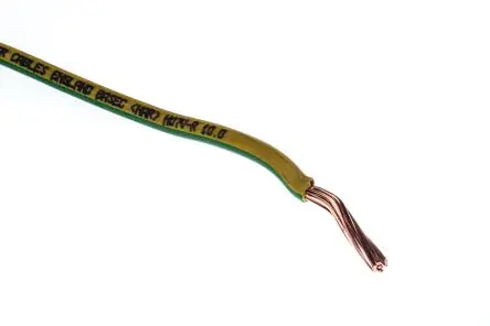 Produktfoto 1 von RS PRO H07V-R Schaltdraht 50 m Grün, Gelb Ø 6.7 mm 7 Litzen Polyvinylchlorid