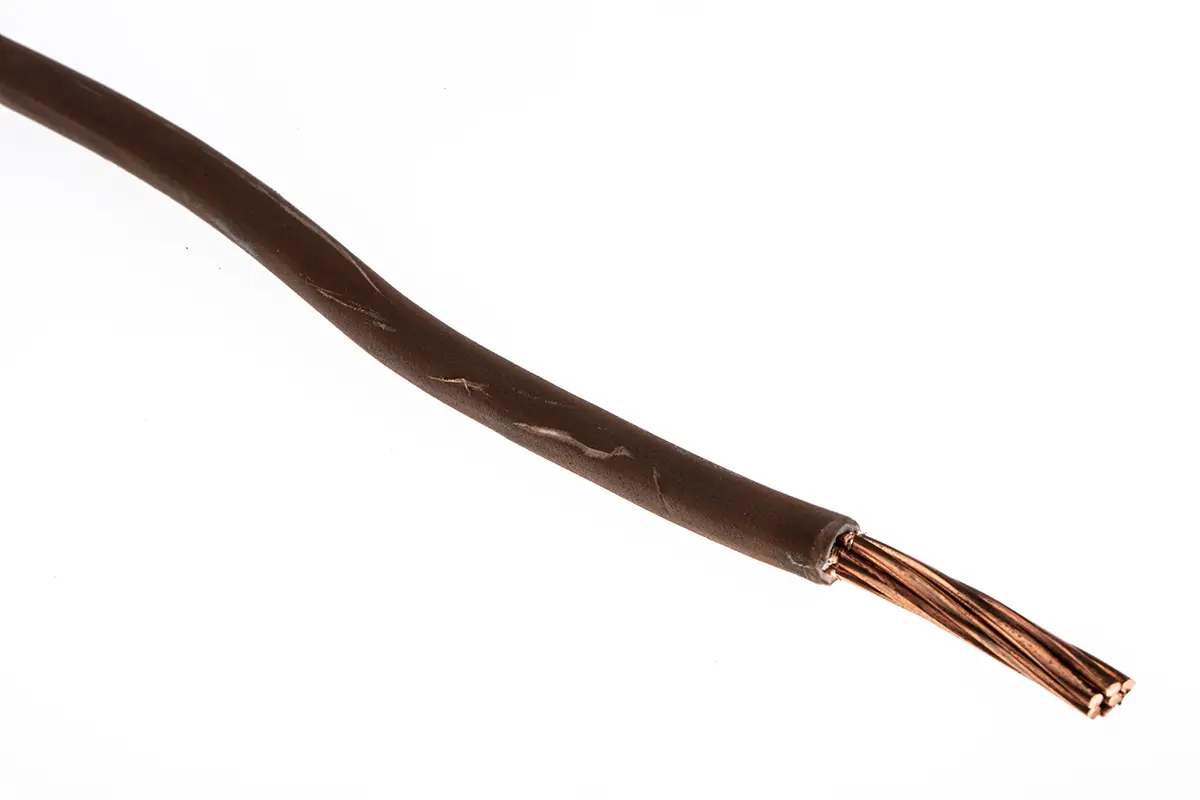 Produktfoto 1 von RS PRO H07V-R Einzeladerleitung 10mm² 50m Braun PVC TI1 isoliert Ø 6.7mm 7/1,35 mm Litzen