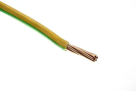 Produktfoto 1 von RS PRO H07V-R Schaltdraht 50 m Grün, Gelb Ø 9.7 mm 7 Litzen Polyvinylchlorid