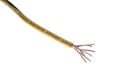 Produktfoto 1 von RS PRO H07Z-R Schaltdraht 100 m Grün, Gelb Ø 5.4 mm 7 Litzen Thermoplastisches Polyolefin