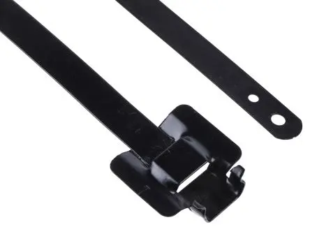 Produktfoto 1 von RS PRO Edelstahl 316 Kabelbinder Lösbar Schwarz 10mm x 330 mm