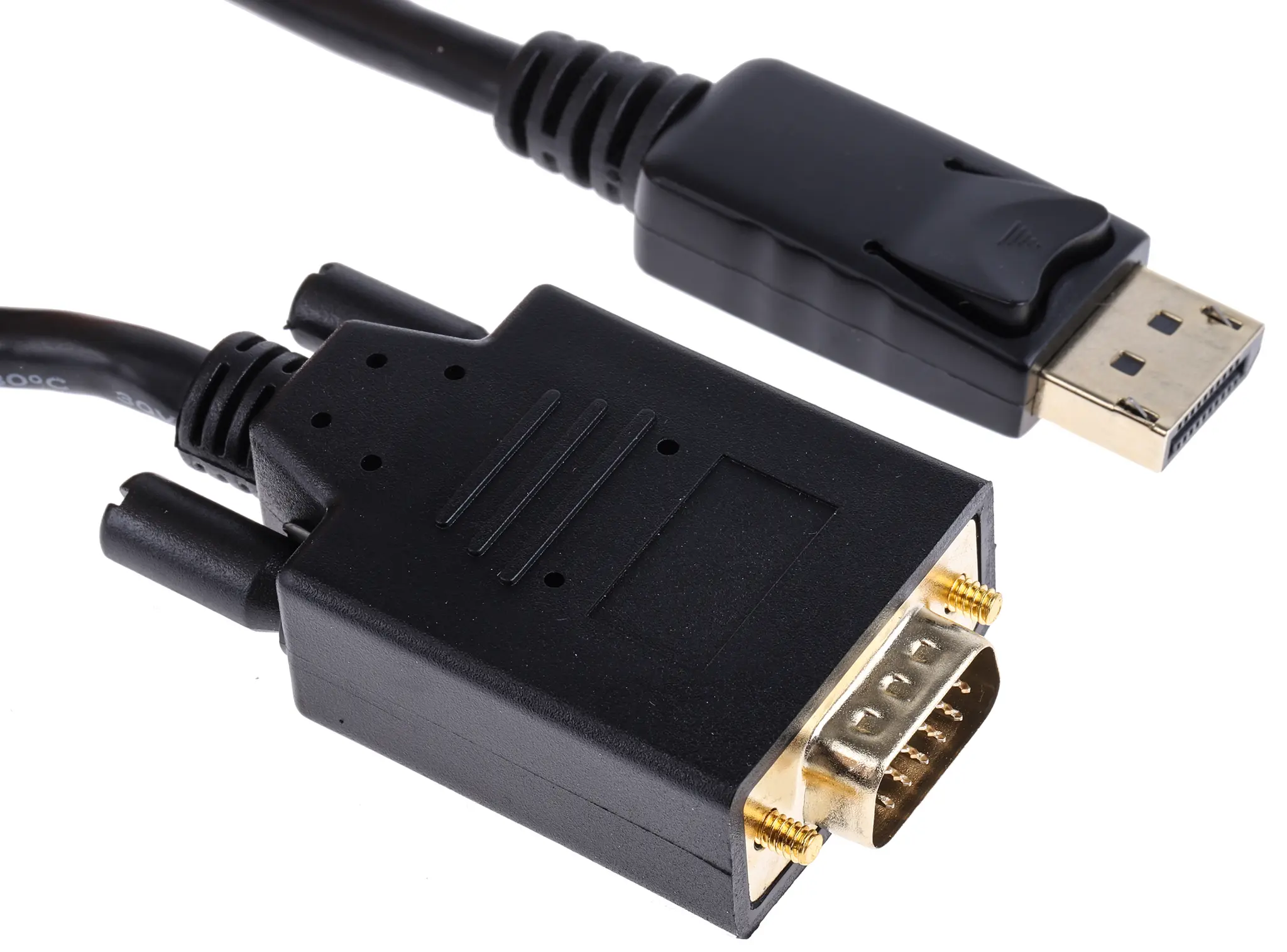 Produktfoto 1 von RS PRO, Stecker DisplayPort-Kabel A DisplayPort B VGA - Stecker, 3 m Polyvinylchlorid