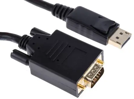 Produktfoto 1 von RS PRO, Stecker DisplayPort-Kabel A DisplayPort B VGA - Stecker, 3 m Polyvinylchlorid
