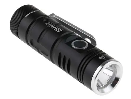 Produktfoto 1 von RS PRO Wiederaufladbar Taschenlampe LED Schwarz, 600 lm / RSPRO-F13R, 62.5 mm