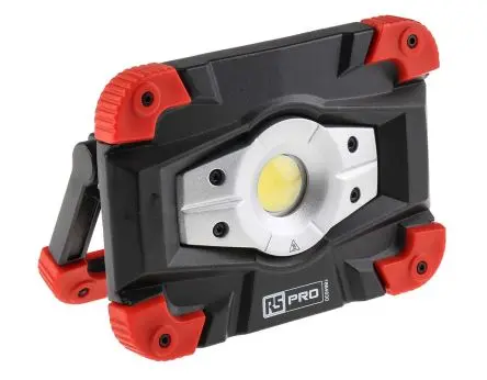 Produktfoto 1 von RS PRO LED Industrie-Baustellenleuchte Arbeitslicht, IP65 3.7V Wiederaufladbar 1200 lm, 43mm x 170 mm x 1 m x 125 mm
