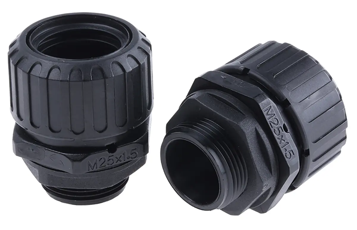 Produktfoto 1 von Adaptaflex ASF Nylon 6.6 Kabelrohr Befestigung M25 25 mm Schwarz Schwarz-Finish IP40