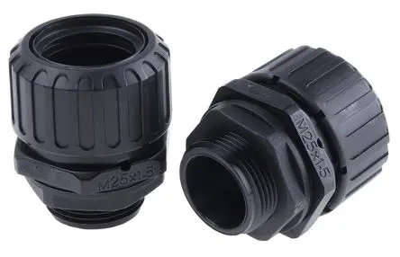 Adaptaflex ASF Nylon 6.6 Kabelrohr Befestigung M25 25 mm Schwarz Schwarz-Finish IP67