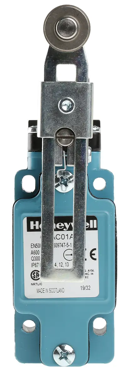 Produktfoto 1 von Honeywell GLA Endschalter, Rollhebel verstellbar, 1-poliger Wechsler, Schließer/Öffner, IP 67, Zinkdruckguss, 10A