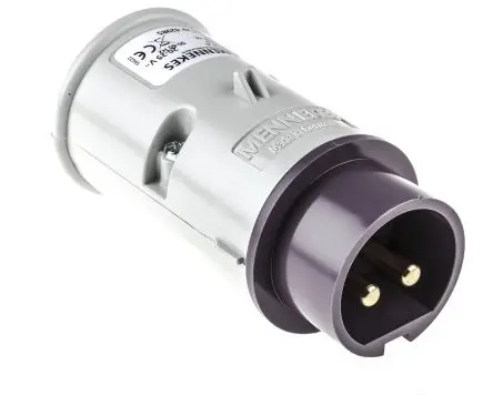 Produktfoto 1 von MENNEKES Leistungssteckverbinder Violett 2P, 20V, 25 V, Kabel Gerade IP44 16A