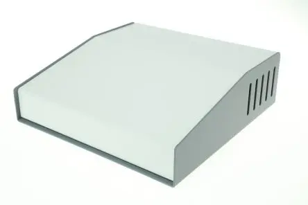 Produktfoto 1 von Hammond 500 Aluminium, Stahl Pultgehäuse Geneigte Front, Grau, 180 mm 58 mm, 180 mm