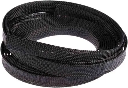 Produktfoto 1 von HellermannTyton Helagaine HEGP Kabelschlauch Schwarz PET für Kabel-Ø 14mm bis 26mm, Länge 5m Umflochten Dehnbar