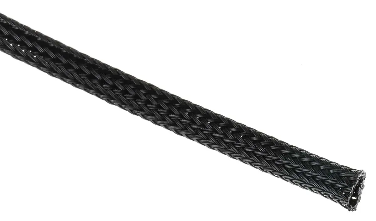 Produktfoto 1 von HellermannTyton Helagaine HEGP Kabelschlauch Schwarz PET für Kabel-Ø 3mm bis 9mm, Länge 5m Umflochten Dehnbar