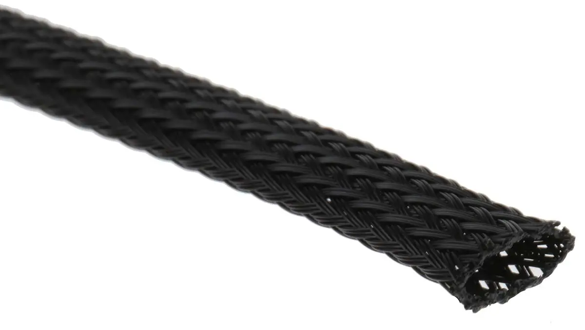 Produktfoto 1 von HellermannTyton Helagaine HEGP Kabelschlauch Schwarz PET für Kabel-Ø 4mm bis 11mm, Länge 5m Umflochten Dehnbar