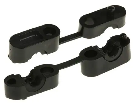 Produktfoto 1 von HellermannTyton Kabelklemme Schraubbefestigung, Kabel-Ø 5.7 mm Polyamid Schwarz 8.8mm x 14 mm x 22 mm
