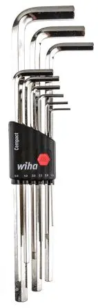 Produktfoto 1 von Wiha Sechskantschlüsselsatz 9 L Metrisch Kurz 1.5 → 10 mm