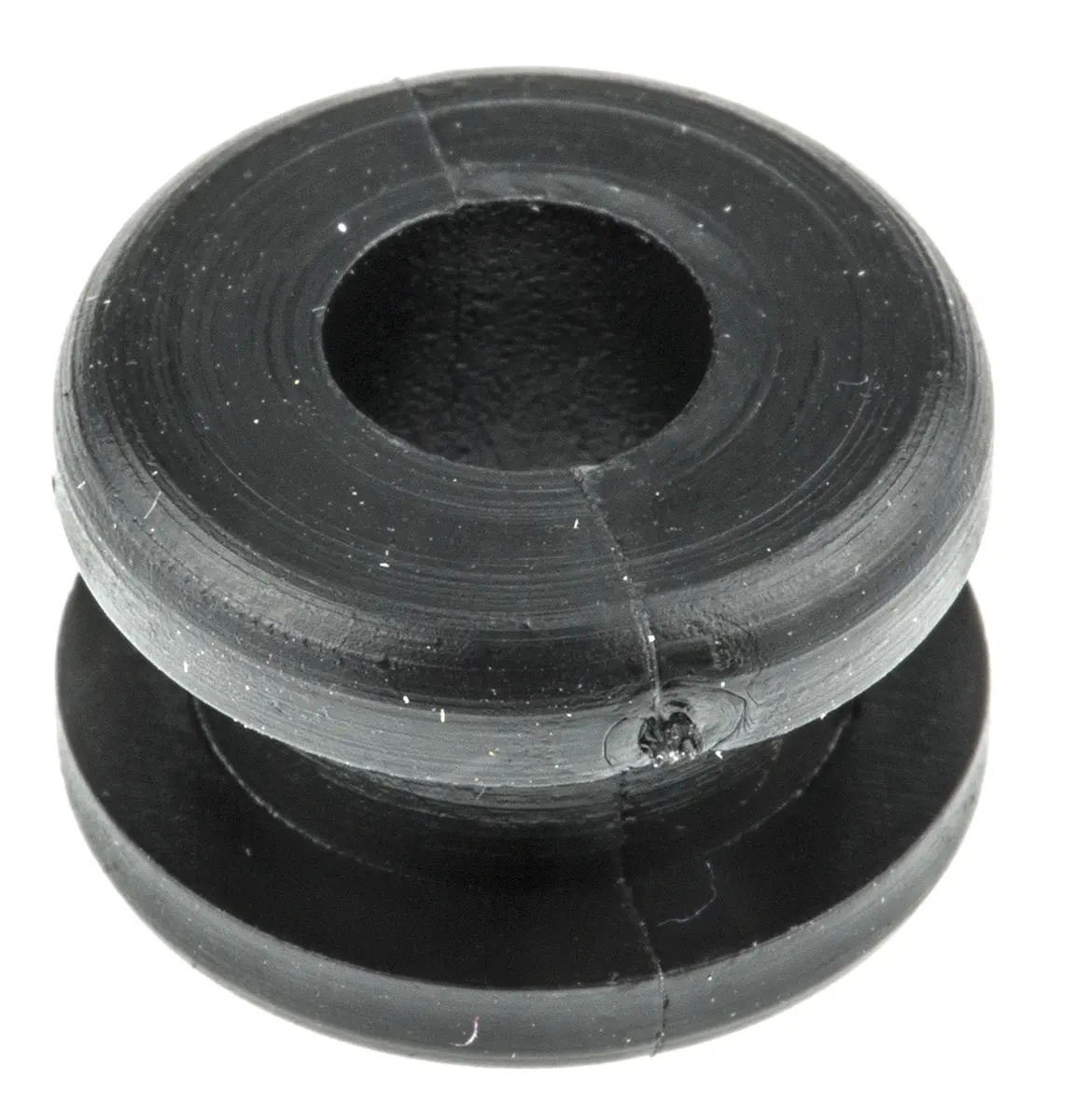 Produktfoto 1 von HellermannTyton HV Kabeltülle, Typ Kabeltülle bis Ø 6 mm Loch ø 10 mm Polyvinylchlorid Schwarz -30 °C min. 60 °C max.