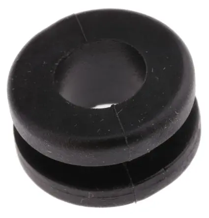 Produktfoto 1 von HellermannTyton HV Kabeltülle 0.8 mm min. 9 mm, Typ Kabeltülle bis Ø 8 mm Loch ø 11 mm Polyvinylchlorid Schwarz -30 °C