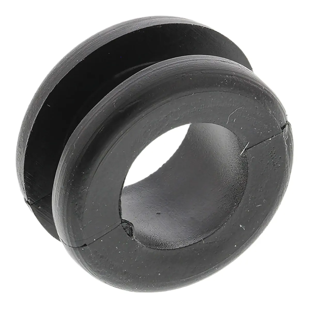 Produktfoto 1 von HellermannTyton HV Kabeltülle 0.8 mm min. 10 mm, Typ Kabeltülle bis Ø 10 mm Loch ø 12 mm Polyvinylchlorid Schwarz -30 °C
