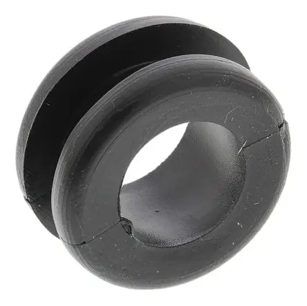 Produktfoto 1 von HellermannTyton HV Kabeltülle 0.8 mm min. 10 mm, Typ Kabeltülle bis Ø 10 mm Loch ø 12 mm Polyvinylchlorid Schwarz -30 °C