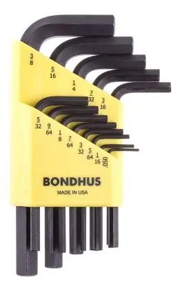 Produktfoto 1 von Bondhus Sechskantschlüsselsatz 13 L Zoll Kurz 0.05 → 3/8ZZZZZZ