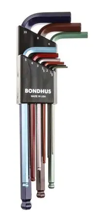 Produktfoto 1 von Bondhus Sechskantschlüsselsatz 9 L Metrisch Lang 1.5 → 10 mm