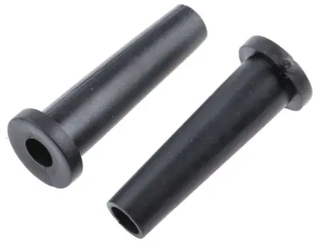 Produktfoto 1 von HellermannTyton HV Kabeltülle 7 mm, Typ Kabeltülle bis Ø 5.5 mm Loch ø 9 mm Polyvinylchlorid Schwarz -30 °C min. 60 °C