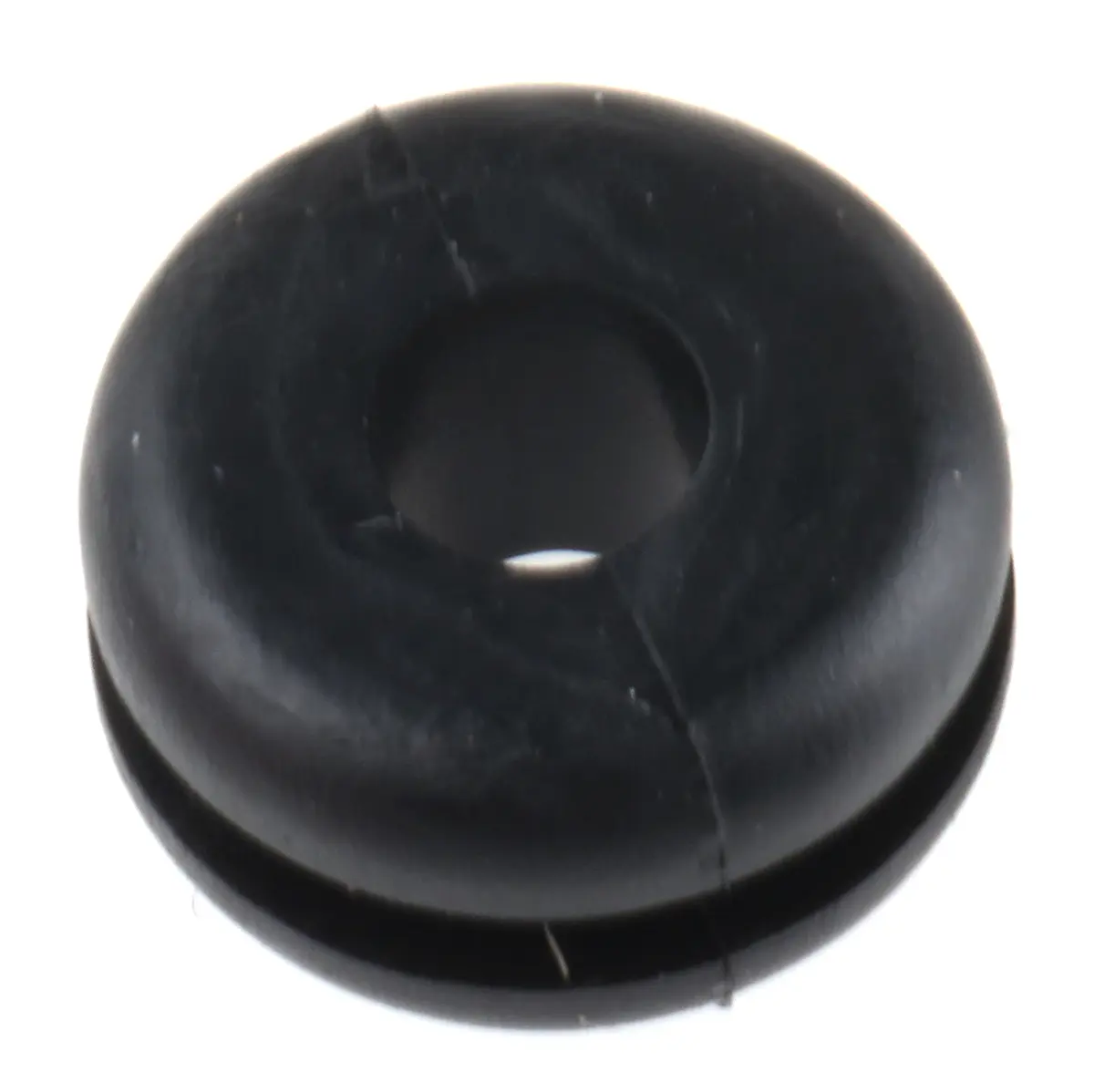 Produktfoto 1 von HellermannTyton HV Kabeltülle 0.8 mm min., Typ Kabeltülle bis Ø 4 mm Loch ø 9 mm Polyvinylchlorid Schwarz -30 °C min. 60