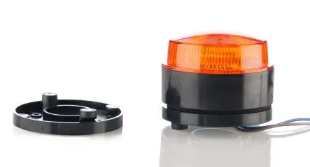Produktfoto 1 von RS PRO Xenon Filament/Warnsummer Signalleuchte 230V ac Gelb Mit Gewindebolzen, SMD, Ø 76 mm x 50 mm IP64