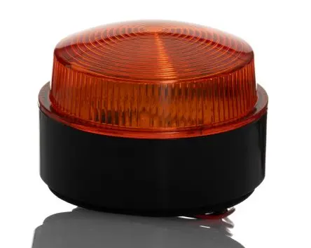 Produktfoto 1 von RS PRO Xenon Filament/Warnsummer Signalleuchte 72V ac Gelb Oberfläche, Mit Gewindebolzen, Ø 76 mm x 50 mm IP64