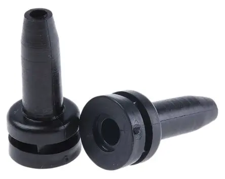 Produktfoto 1 von HellermannTyton HV Kabeltülle, Typ Kabeltülle bis Ø 3 mm Loch ø 9 mm Polyvinylchlorid Schwarz -30 °C min. 60 °C max.