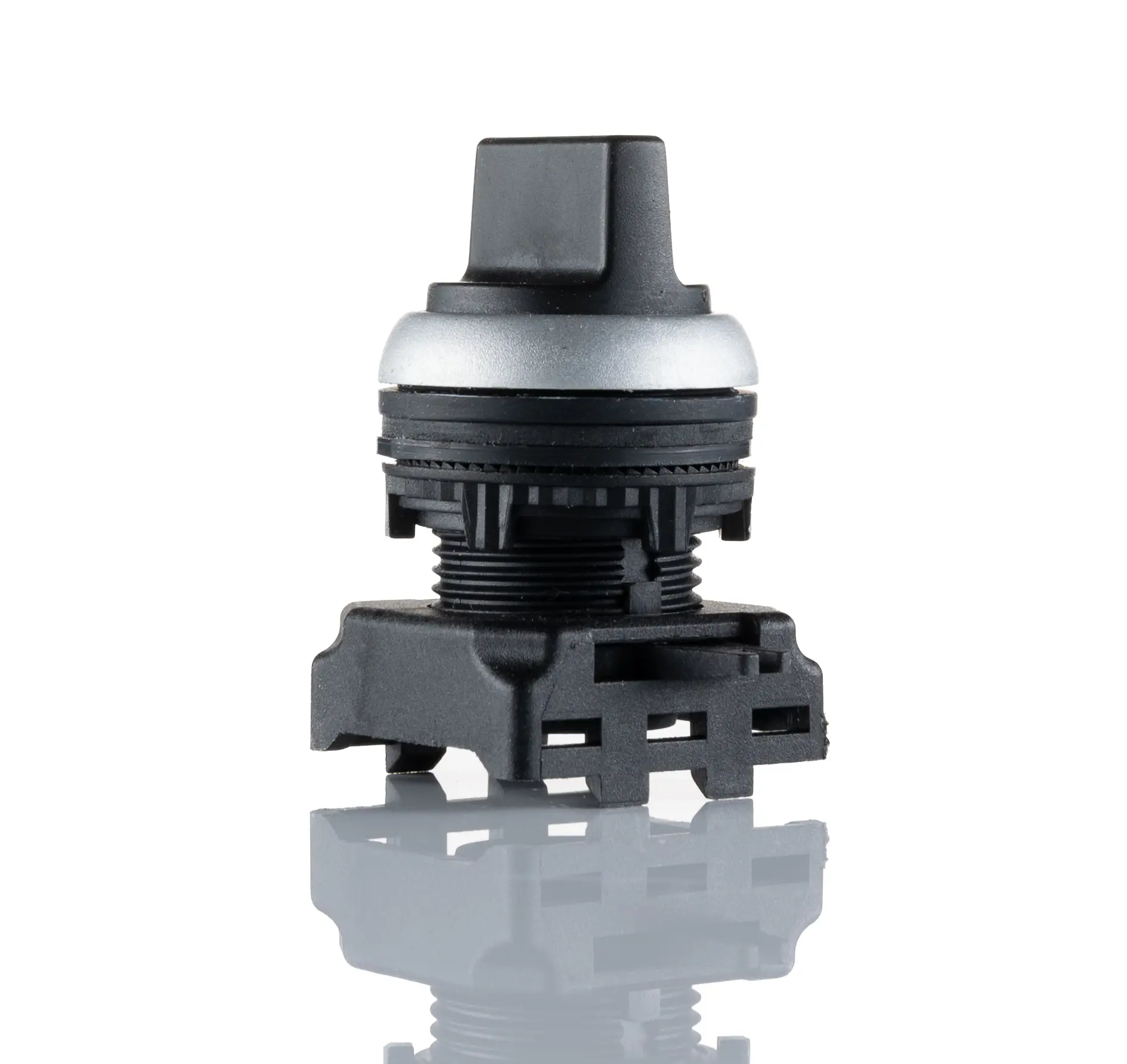 Produktfoto 1 von RS PRO Wählschalterkopf Schwarz 3-Positionen 22mm Wahlschalter Rastend
