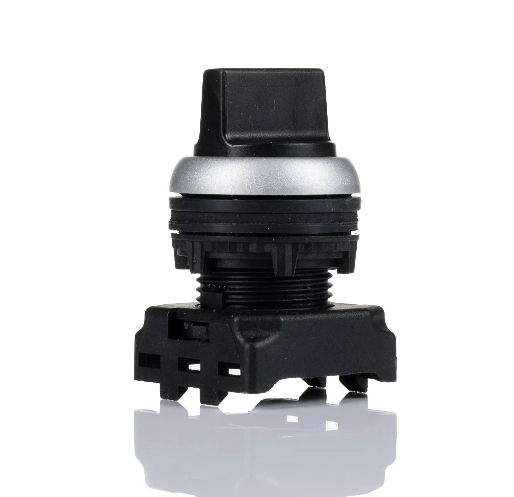 Produktfoto 1 von RS PRO Wählschalterkopf Schwarz 3-Positionen 22mm Wahlschalter Federrückstellung