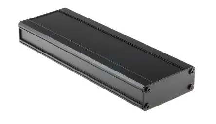 Produktfoto 1 von RS PRO EAB; Kühlkörpergehäuse; Aluminium-Strangpressprofil; Schwarz IP40 Breite 100 mm Höhe 41 mm Länge 300 mm