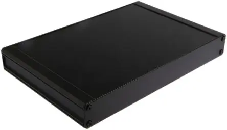 Produktfoto 1 von RS PRO EAB; Kühlkörpergehäuse; Aluminium-Strangpressprofil; Schwarz IP40 Breite 300 mm Höhe 41 mm Länge 200 mm