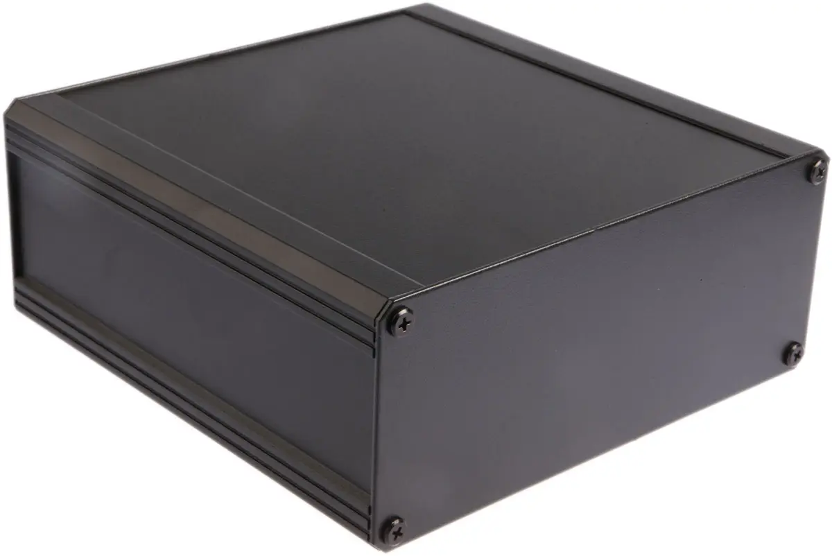 Produktfoto 1 von RS PRO EAB; Kühlkörpergehäuse; Aluminium-Strangpressprofil; Schwarz IP40 Breite 100 mm Höhe 86 mm Länge 200 mm