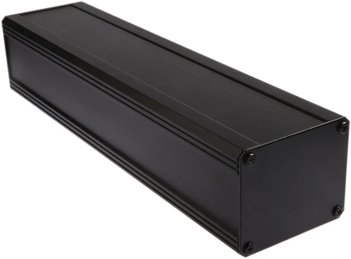 Produktfoto 1 von RS PRO EAB; Kühlkörpergehäuse; Aluminium-Strangpressprofil; Schwarz IP40 Breite 100 mm Höhe 86 mm Länge 400 mm