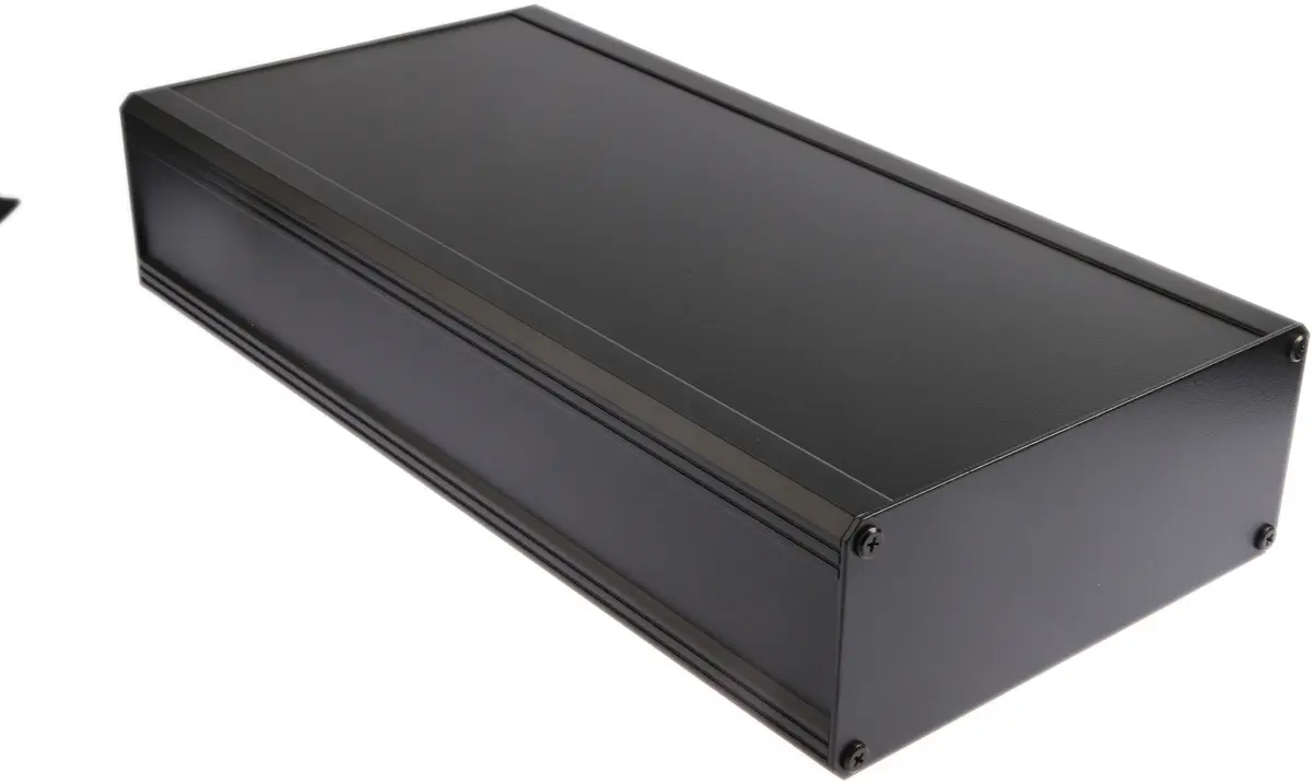 Produktfoto 1 von RS PRO EAB; Kühlkörpergehäuse; Aluminium-Strangpressprofil; Schwarz IP40 Breite 200 mm Höhe 86 mm Länge 400 mm