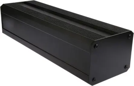 Produktfoto 1 von RS PRO EAB; Kühlkörpergehäuse; Aluminium-Strangpressprofil; Schwarz IP40 Breite 100 mm Höhe 130 mm Länge 400 mm