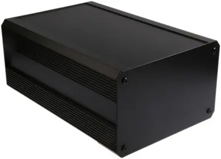 RS PRO EAB; Kühlkörpergehäuse; Aluminium-Strangpressprofil; Schwarz IP40 Breite 200 mm Höhe 130 mm Länge 300 mm