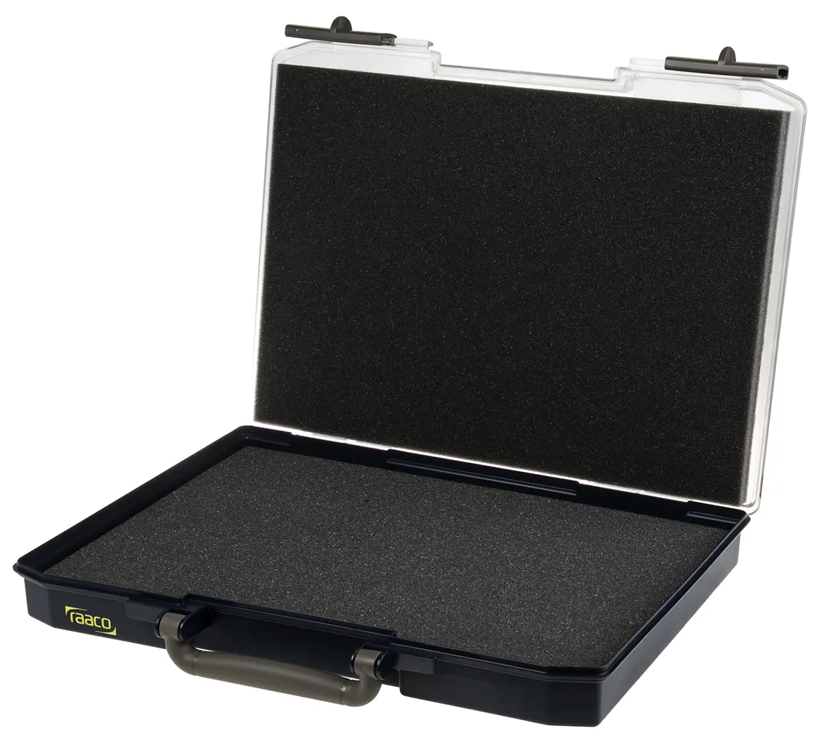 Produktfoto 1 von Raaco Kleinteilebox, Polycarbonat, Polypropylen Blau, 55 mm x 415 mm x 330 mm