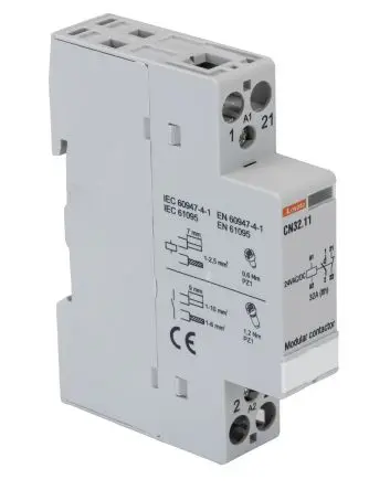 Produktfoto 1 von Lovato CN Schütz 24V ac/dc-Spule, 1-polig, 400V ac / 32 A 24V ac/dc 1 Schließer/1 Öffner Motorsteuerung 1-Hilfskontakte