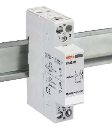 Produktfoto 1 von Lovato CN Schütz 24V ac/dc-Spule, 2-polig, 110V ac / 32 A 24V ac/dc 2 Schließer Motorsteuerung 2-Hilfskontakte