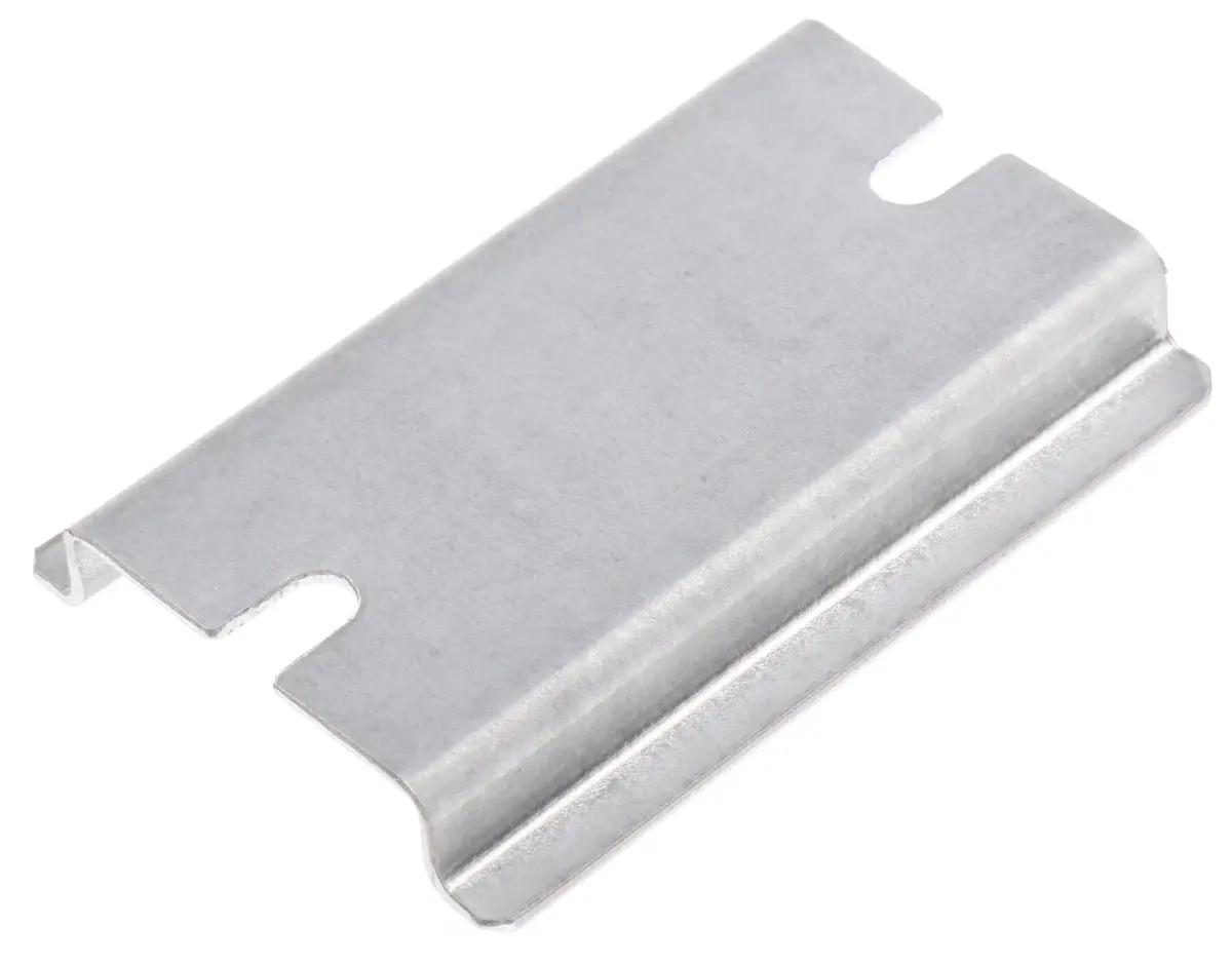 Produktfoto 1 von Fibox Stahl DIN-Hutschiene Ungelocht, H. 7.5 mm B. 35 mm, L. 50 mm