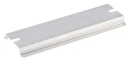 Produktfoto 1 von Fibox Stahl DIN-Hutschiene Ungelocht, H. 7.5 mm B. 35mm, L. 100 mm
