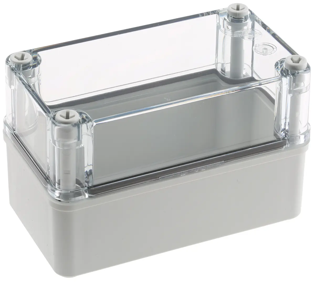 Produktfoto 1 von Fibox Piccolo; Gehäuse; Polycarbonat; Grau; IK08 IP66, IP40 Breite 80 mm Höhe 85 mm Länge 140 mm