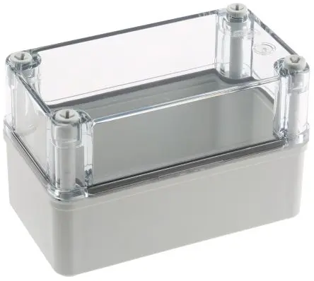 Produktfoto 1 von Fibox Piccolo; Gehäuse; Polycarbonat; Grau; IK08 IP66, IP67 Breite 80 mm Höhe 85 mm Länge 140 mm