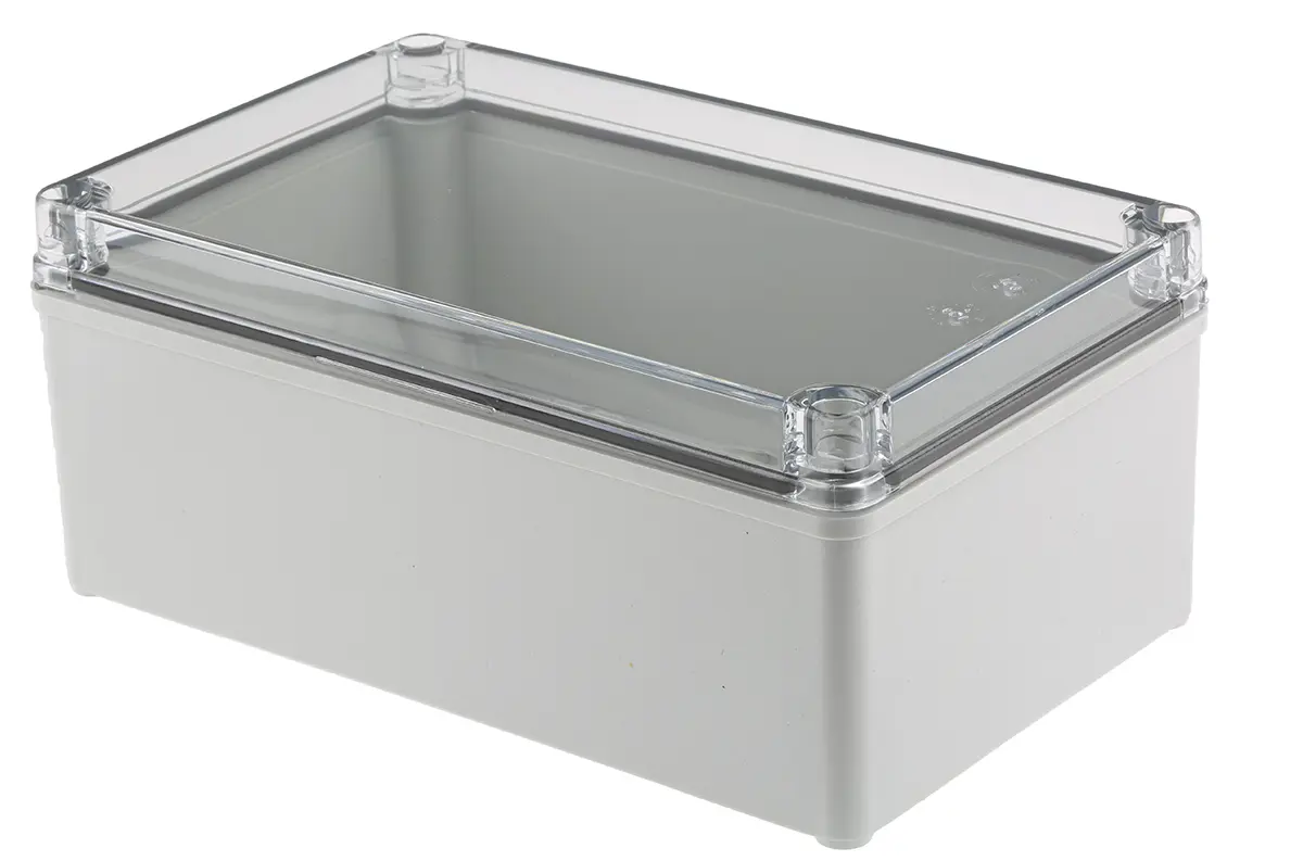 Produktfoto 1 von Fibox Piccolo; Gehäuse; Polycarbonat; Grau; IK08 IP66, IP40 Breite 140 mm Höhe 95 mm Länge 230 mm