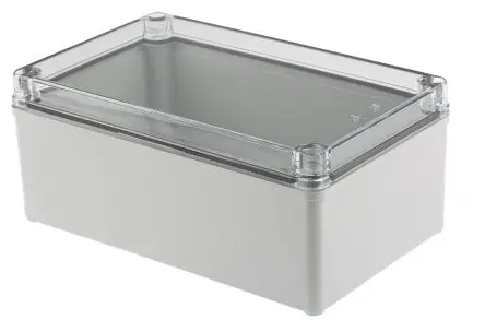 Produktfoto 1 von Fibox Piccolo; Gehäuse; Polycarbonat; Grau; IK08 IP66, IP67 Breite 140 mm Höhe 95 mm Länge 230 mm